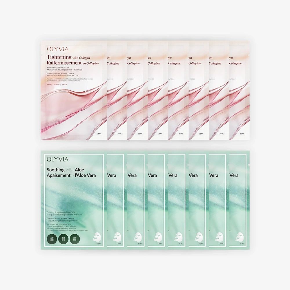 OLYVIA Tightening & Soothing masks — Collagen and Aloe